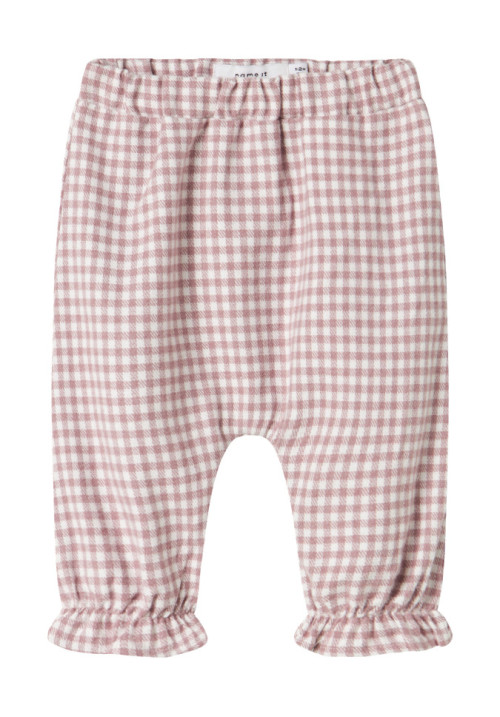 PANTALON BOMBACHO VICHY ROSA Y BLANCO
