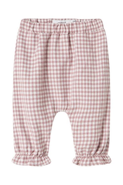PANTALON BOMBACHO VICHY ROSA Y BLANCO