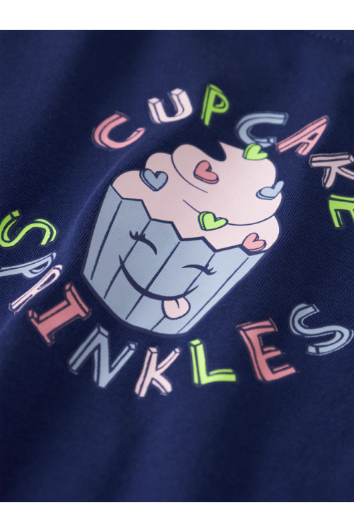 CAMISETA CUPCAKE AZUL