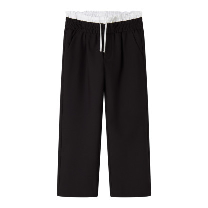 PANTALON PINZA DOBLE CINTURA NEGRO