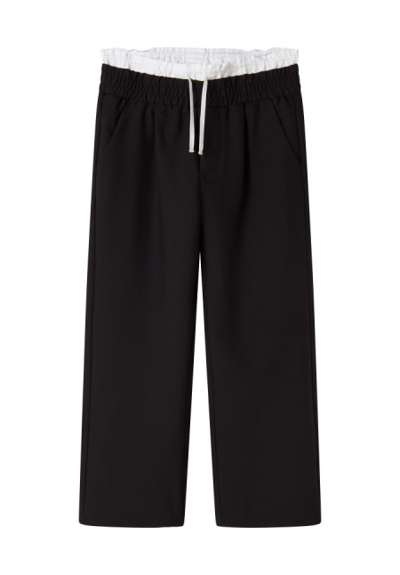 PANTALON PINZA DOBLE CINTURA NEGRO