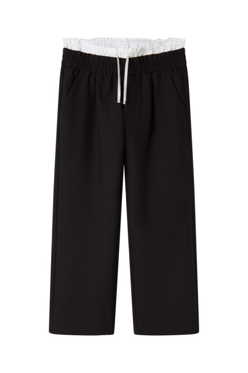 PANTALON PINZA DOBLE CINTURA NEGRO