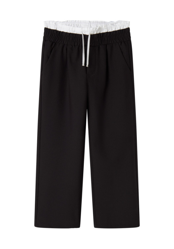PANTALON PINZA DOBLE CINTURA NEGRO
