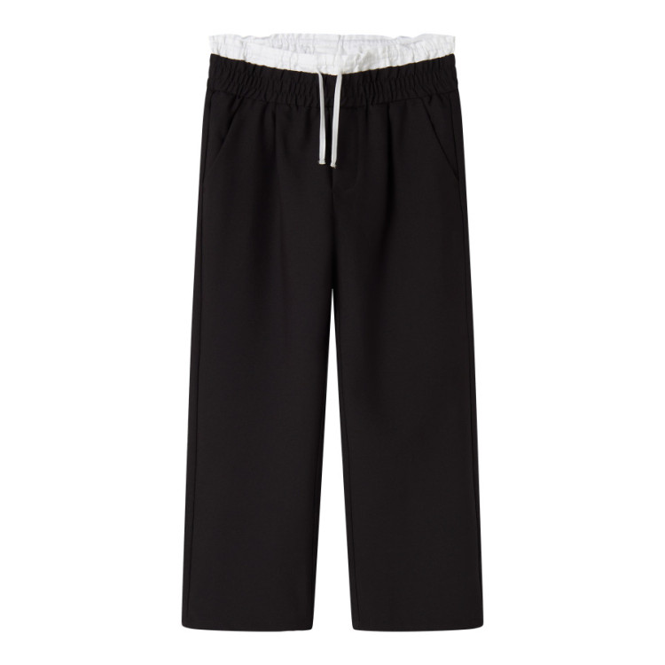 PANTALON PINZA DOBLE CINTURA NEGRO