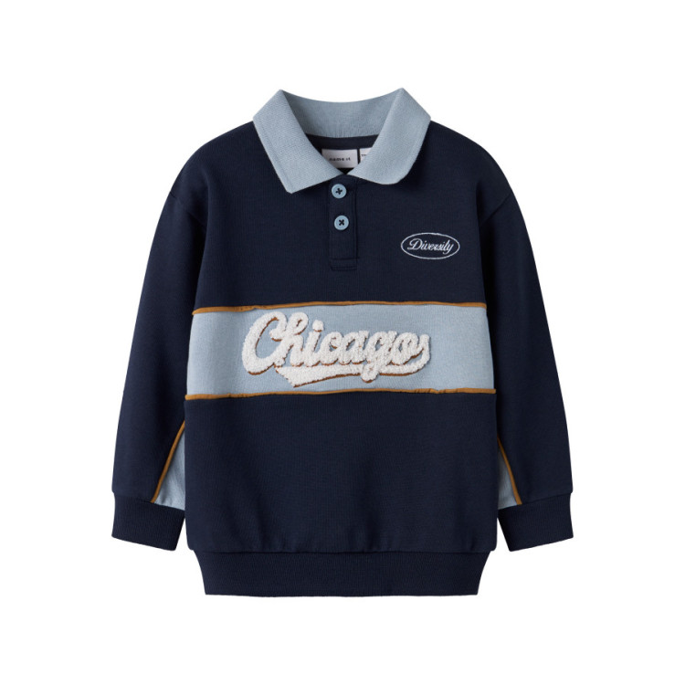 SUDADERA CHICAGO CELESTE