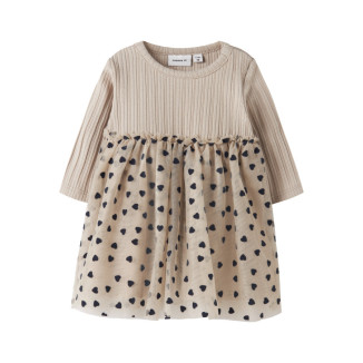 VESTIDO TUL CORAZONES BEIG VESTIDO TUL CORAZONES BEIG