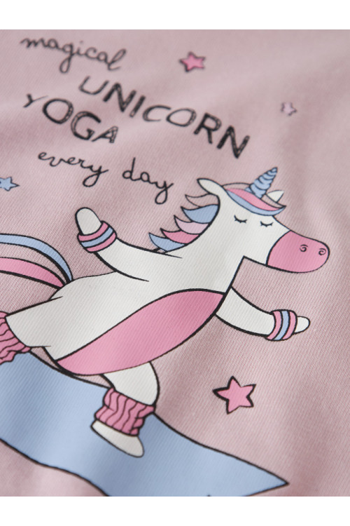 CAMISETA UNICORNIO  YOGA PINK