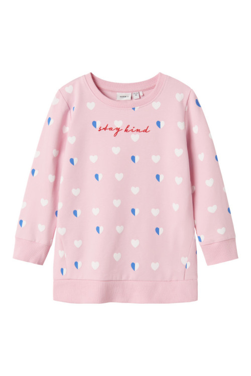 VESTIDO SUDADERA CORAZONES PINK