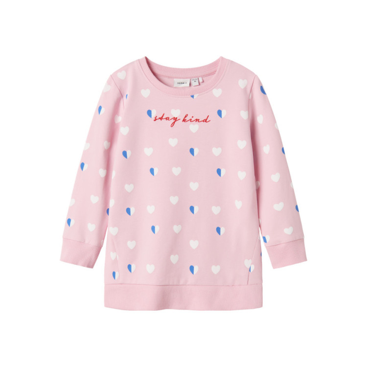 VESTIDO SUDADERA CORAZONES PINK