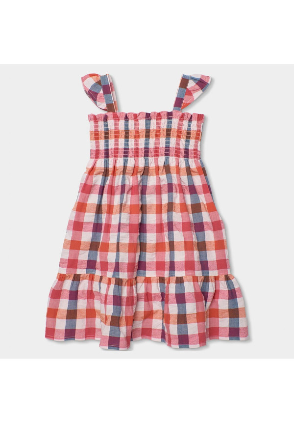 VESTIDO M/C VICHY NARANJA BOBOLI
