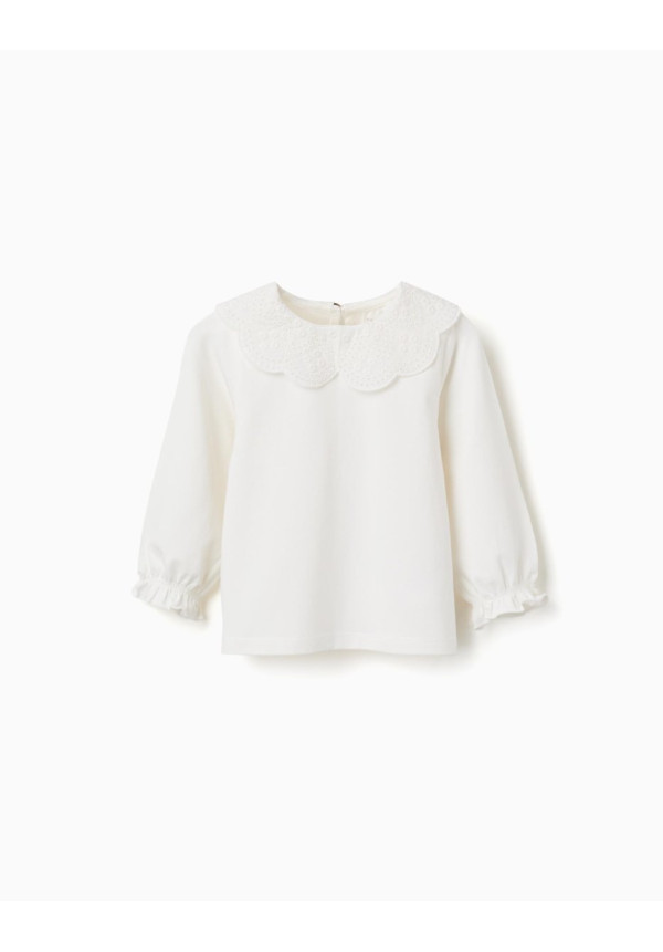 CAMISETA M/L CON CUELLO BORDADO BABY