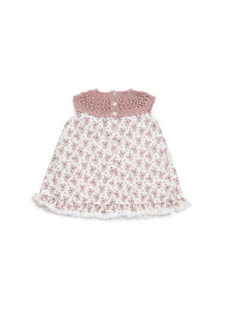 VESTIDO CUERPO PUNTO KOALA ROSA JULIANA