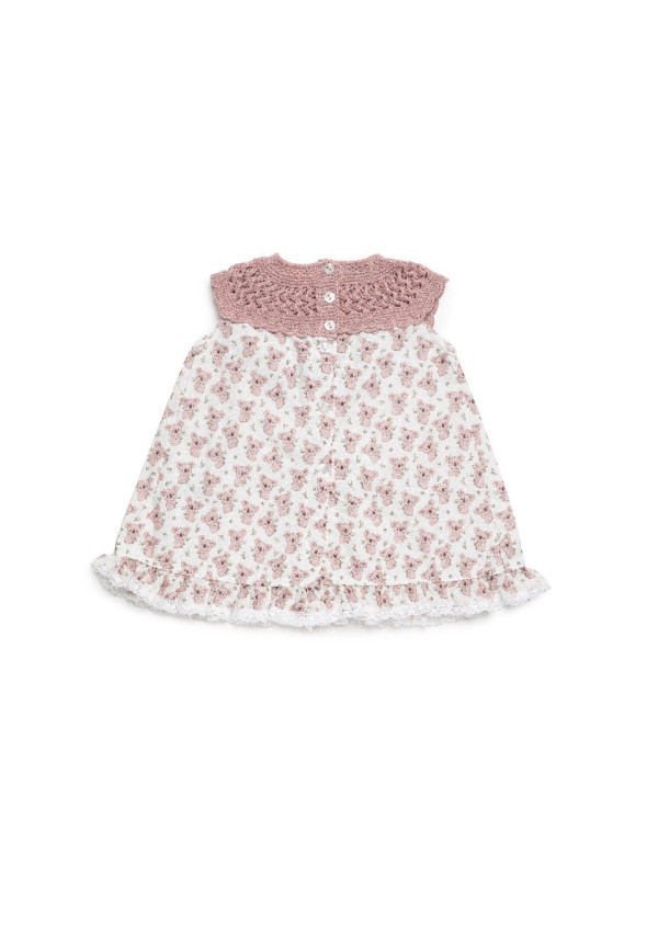 VESTIDO CUERPO PUNTO KOALA ROSA JULIANA