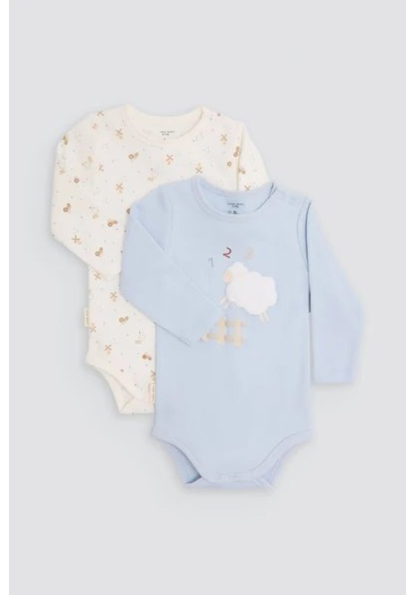 BODY BEBE MANGA LARGA PACK DE 2