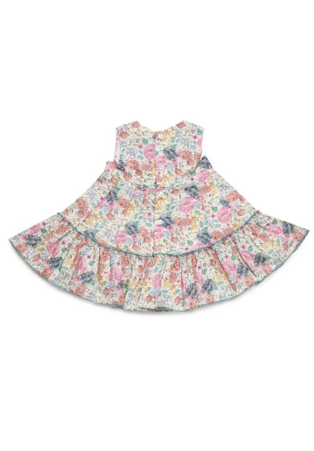 VESTIDO 2VOLANTES FLORES CUADROS