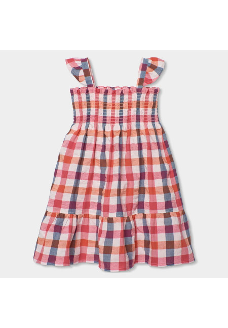 VESTIDO M/C VICHY NARANJA BOBOLI
