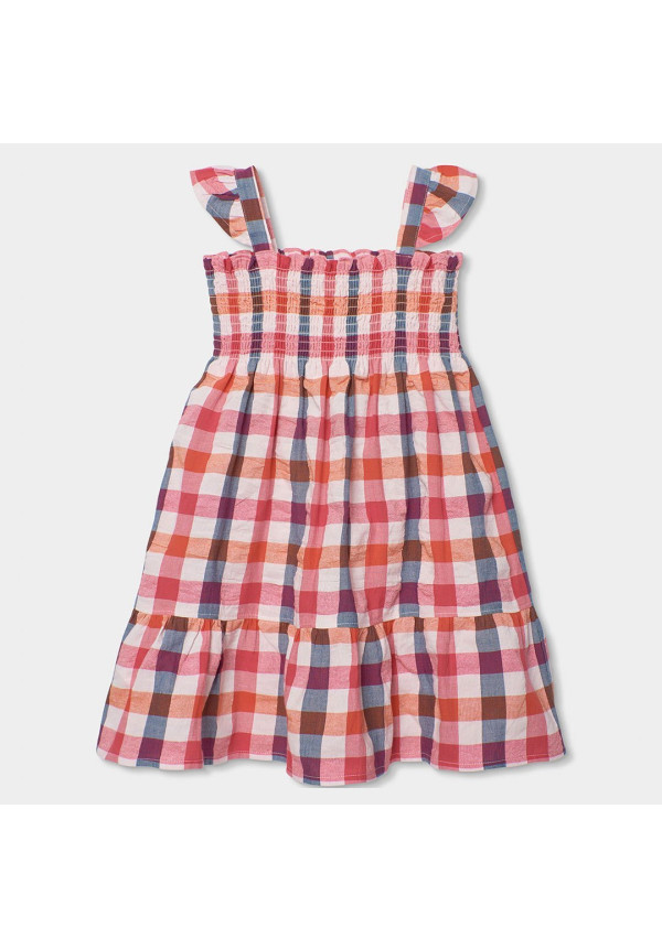 VESTIDO M/C VICHY NARANJA BOBOLI