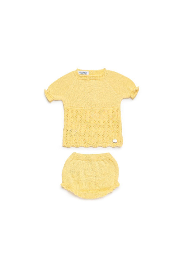 CONJUNTO  BRAGA CALADO AMARILLO