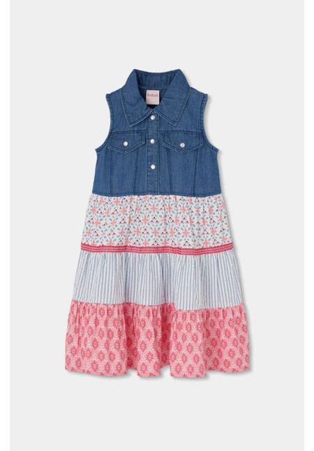 VESTIDO VAQUERO COMBINADO BOBOLI