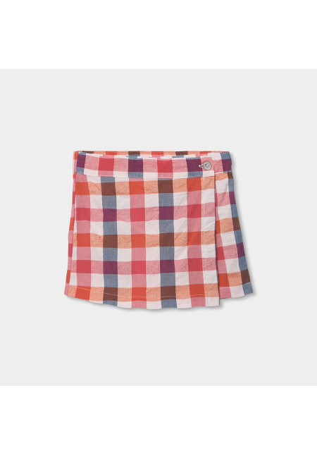 FALDA PANTALON VICHY NARANJA BOBOLI