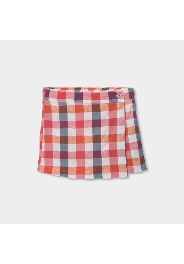 FALDA PANTALON VICHY NARANJA BOBOLI