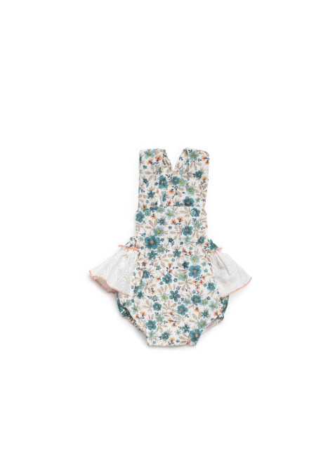 PETO TELAS FLORES VOLANTE SALMON