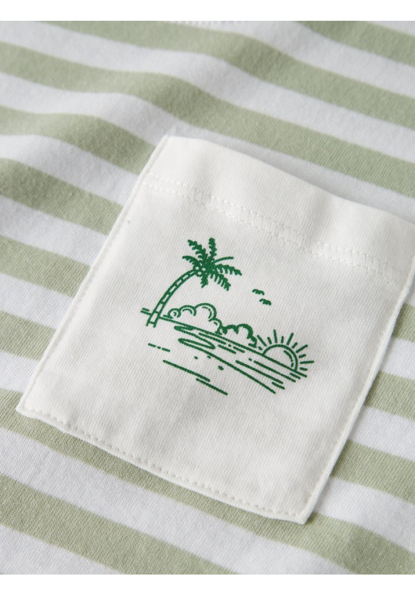 CAMISETA RAYAS VERDES TROPICAL