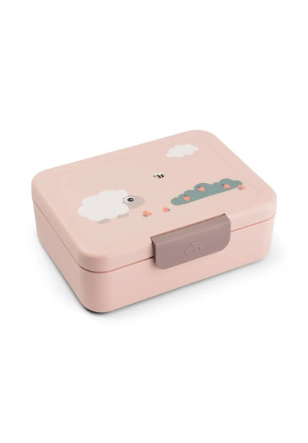 CAJA DE ALMUERZO CON SEPARADOR ROSA
