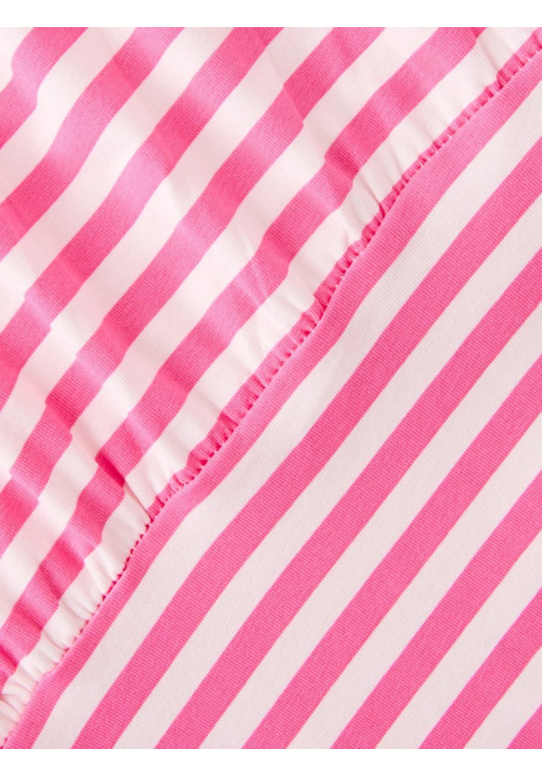 VESTIDO RAYADO FUSCIA