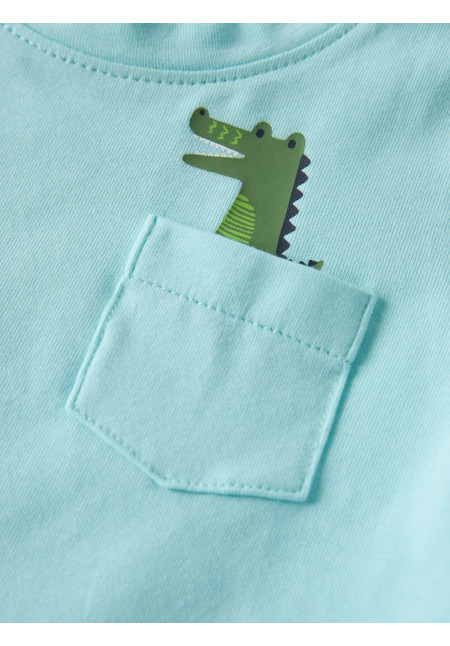 CAMISETA M/C DINO TURQUESA BABY