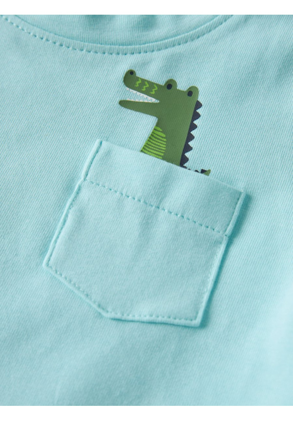 CAMISETA M/C DINO TURQUESA BABY