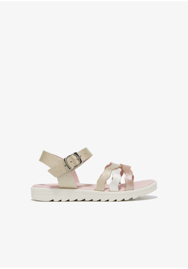 SANDALIAS FLAT GOLD