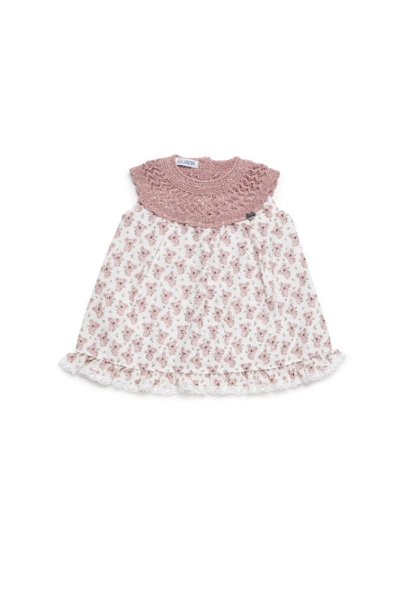 VESTIDO CUERPO PUNTO KOALA ROSA JULIANA