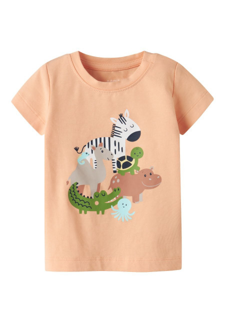 CAMISETA M/C FRIENDS ANIMAL NARANJA