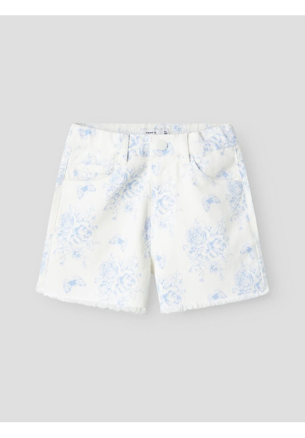 SHORT FLOWERS AZUL
