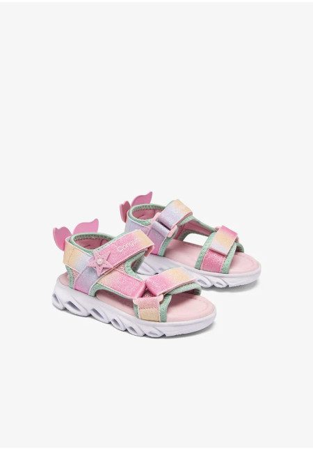 SANDALIAS CON LUZ ARCOIRIS
