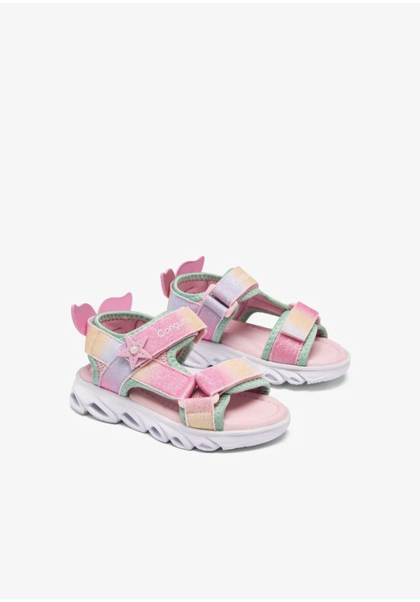 SANDALIAS CON LUZ ARCOIRIS