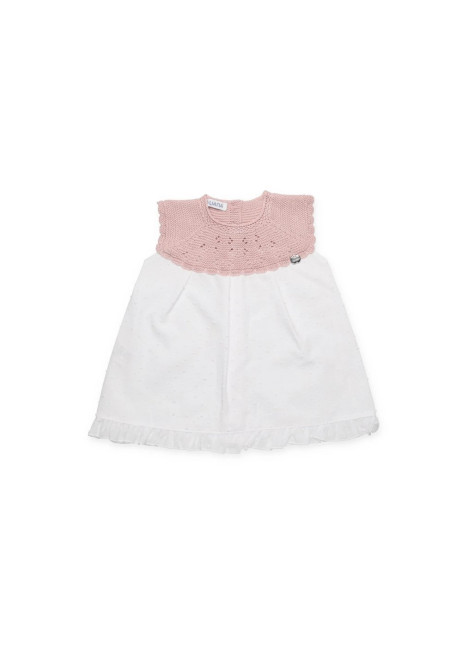 VESTIDO CUERPO PUNTO PLUMETI ROSA
