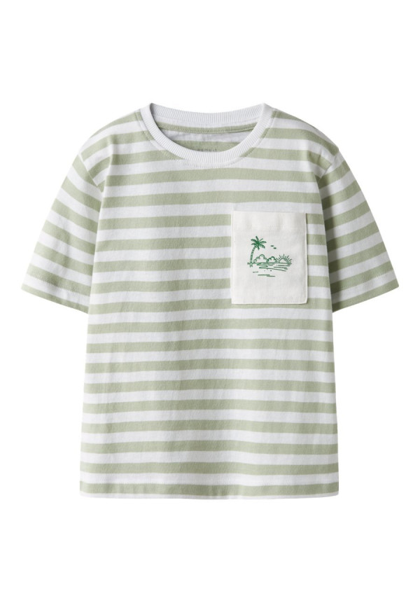 CAMISETA RAYAS VERDES TROPICAL