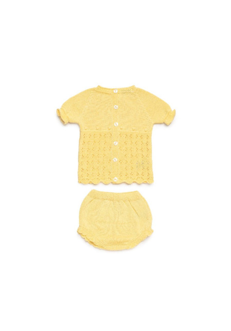 CONJUNTO  BRAGA CALADO AMARILLO