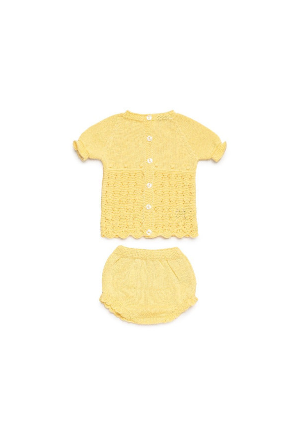 CONJUNTO  BRAGA CALADO AMARILLO