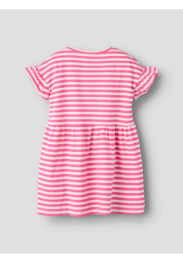 VESTIDO RAYADO FUSCIA