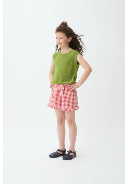 SHORT VICHY ROJO COMPAÑIA